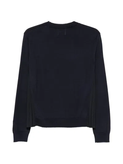 Nude Pleated-panel Sweater In Blue