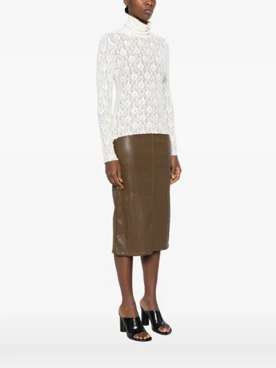 Dixie Lace Roll-neck Top In Multi