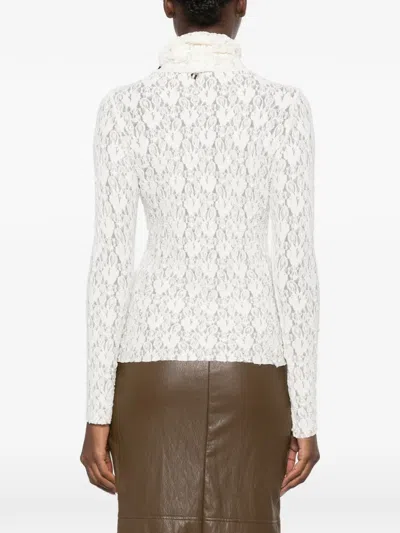 Dixie Lace Roll-neck Top In Multi