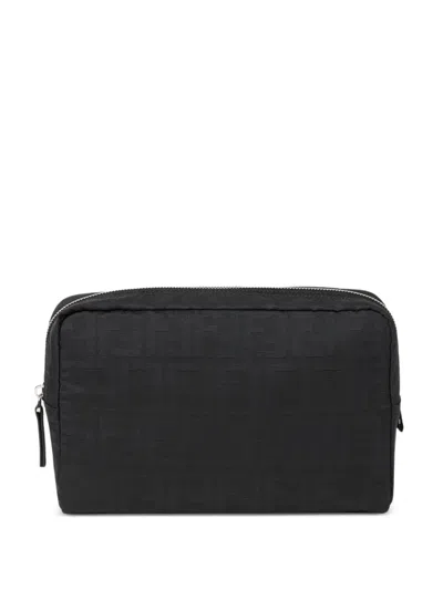 Fendi Medium-sized Vanity Case With Central Zippered Compartment In Black