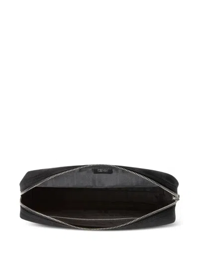 Fendi Medium-sized Vanity Case With Central Zippered Compartment In Black