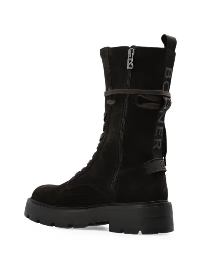 Bogner Riga Suede Combat Boots In Black