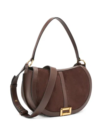 Lancel Medium Celeste De  Buckled Shoulder Bag In Brown