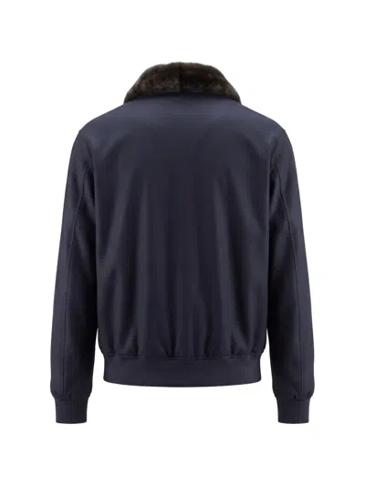 Montecore Zip-up Bomber Jacket In Blue