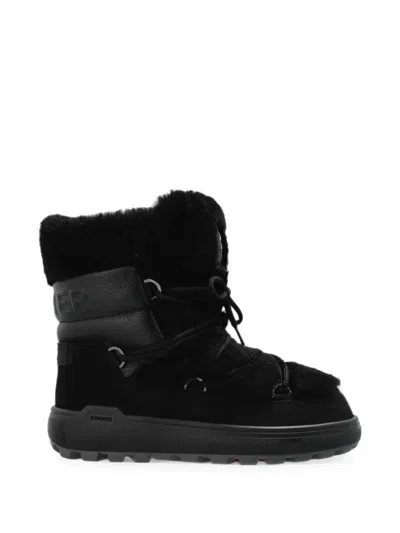 Bogner Chamonix Shearling-trim Leather Snow Boots In Multi