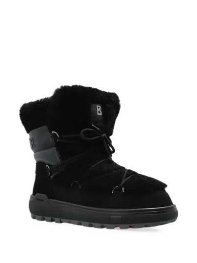 Bogner Chamonix Shearling-trim Leather Snow Boots In Multi