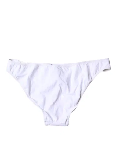 Dolce & Gabbana Nylon Bikini Bottom In White