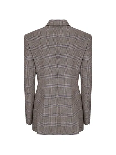 P.a.r.o.s.h Checked Double-breasted Jacket In Gray