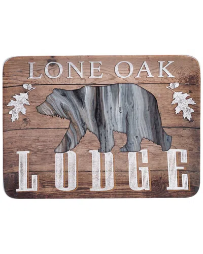 Certified International Fluidity Lodge Rectangular Platter In Brown