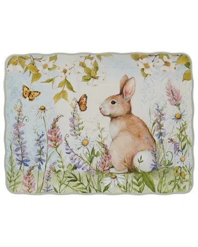 Certified International Easter Meadow Rectangular Platter In Multi