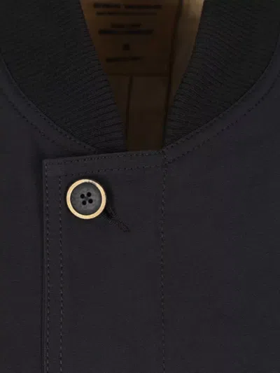 Uma Wang Oversized Bomber-collar Coat In Blue