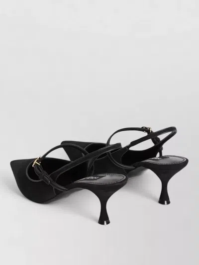 Dolce & Gabbana Leather Slingback Mules In Multi