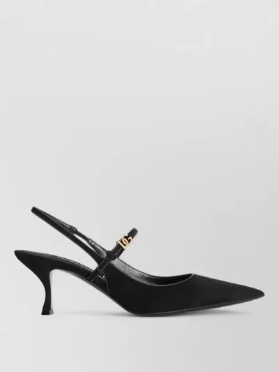 Dolce & Gabbana Leather Slingback Mules In Multi
