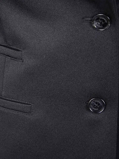 Coperni Modern Ribbed Jacket Notched Lapel In Black