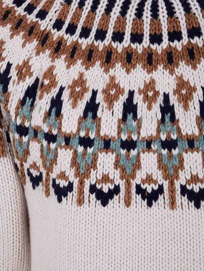 Dondup Chic Turtle Neck Knit Sweater In Nude & Neutrals