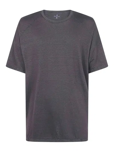 Md75 Linen Oversized T-shirt In Black