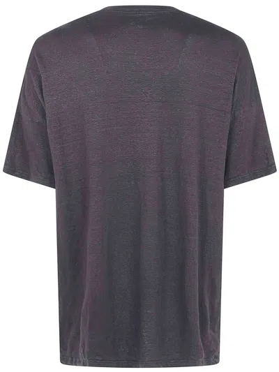 Md75 Linen Oversized T-shirt In Black
