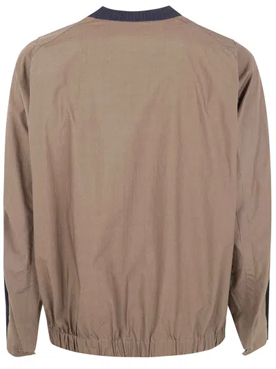 Sacai Cotton Typewriter X Knit Pullover In Blue