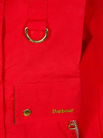 Barbour Mackworth Jacket With D-ring In Red