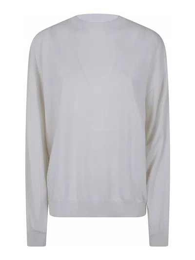 Sofie D'hoore Muscat Long Sleeve Crew Neck Pullover In White