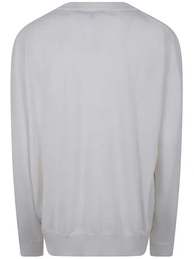 Sofie D'hoore Muscat Long Sleeve Crew Neck Pullover In White
