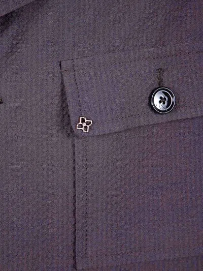 Tagliatore Tempest Jacket Long Sleeves Collared Neck In Purple