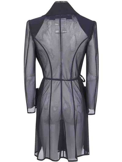 Junya Watanabe Long Doublebreasted Coat In Black