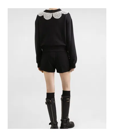 Dolce & Gabbana Lace-detail Sweatshirt In Black
