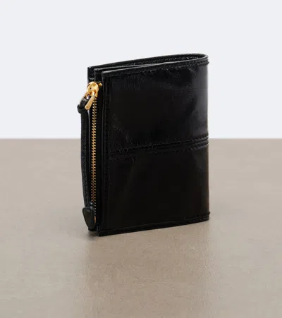 Prada Small Leather Wallet In Black