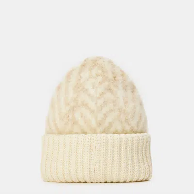 Fendi Soft Knitted Hat In Brown