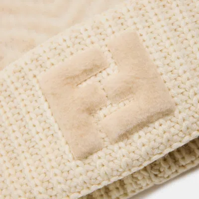 Fendi Soft Knitted Hat In Brown