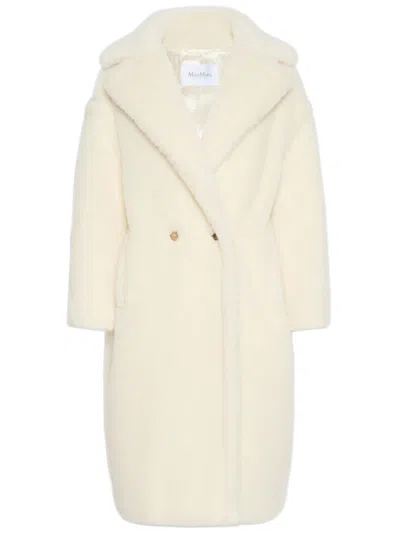 Max Mara Oversized Double-breasted Alpaca-wool Coat With Silk Base In Neutral