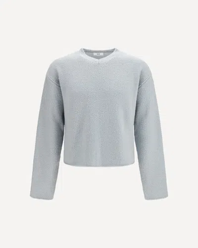 Rier Ribbed-knit V-neck Sweater In Grigio