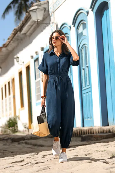 Cupshe Leisurely Pace Blue Jumpsuit In Blue