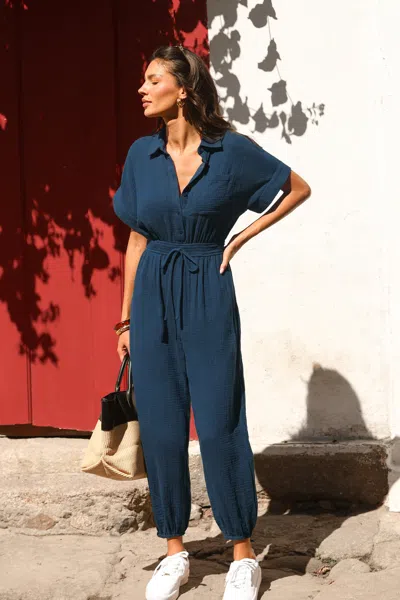 Cupshe Leisurely Pace Blue Jumpsuit In Blue