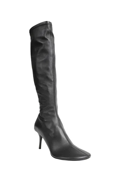 Acne Studios High Leather Boots In Black