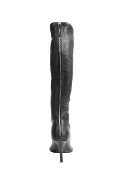 Acne Studios High Leather Boots In Black