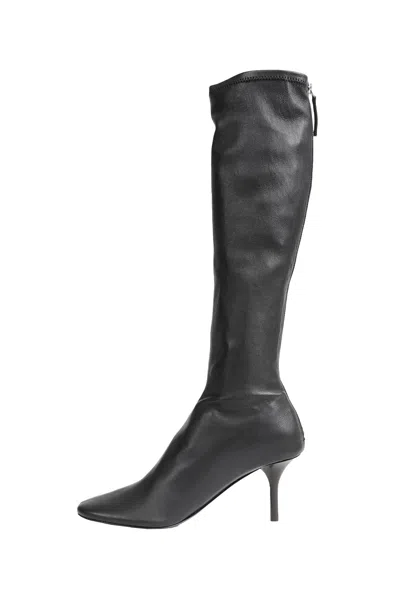 Acne Studios High Leather Boots In Black