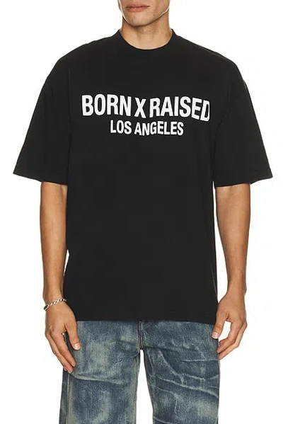 Born X Raised Headline Tee In Black