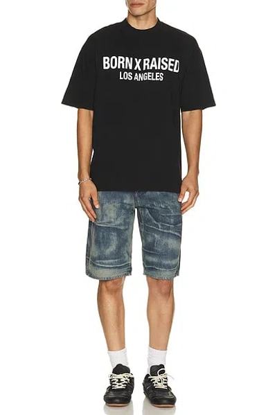 Born X Raised Headline Tee In Black