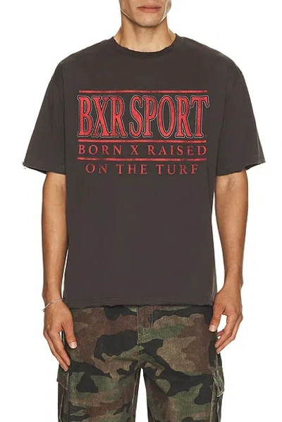 Born X Raised University Tee In Brown