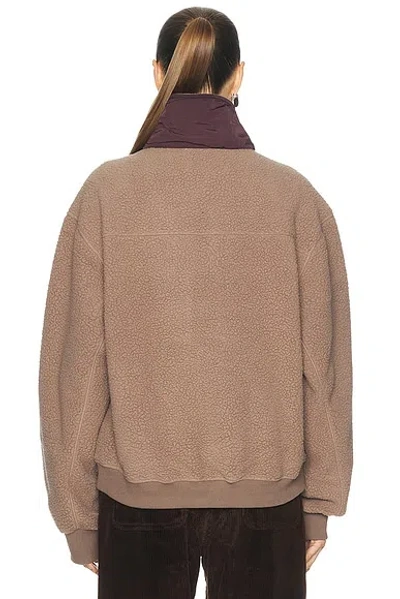 Entire Studios System Fleece Pullover Sweatshirt In Brown