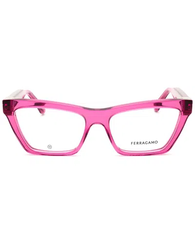 Ferragamo Unisex 54mm Optical Frames In Pink