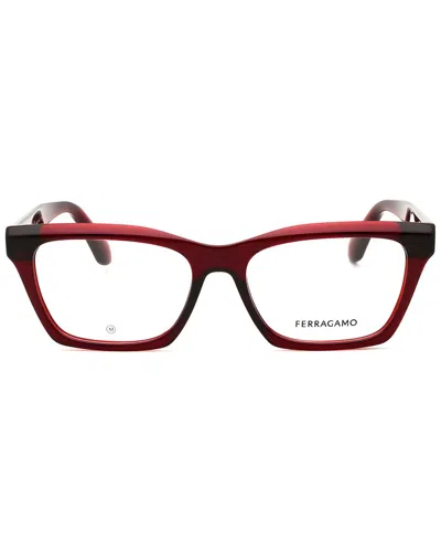 Ferragamo Unisex 53mm Optical Frames In Red