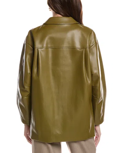 Max Mara Solid Color Full-length Jackets In Green