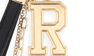 Leith Varsity Initial Bag Charm In Multi