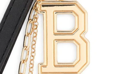 Leith Varsity Initial Bag Charm In Multi