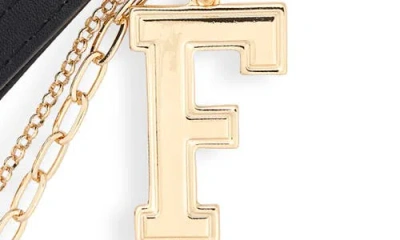 Leith Varsity Initial Bag Charm In Multi