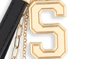 Leith Varsity Initial Bag Charm In Multi