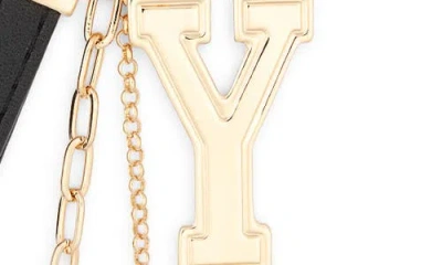Leith Varsity Initial Bag Charm In Multi